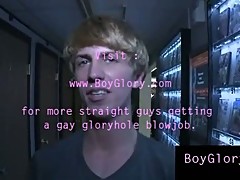 Secret gay gloryhole blowjob