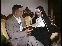 Nasty Nun Gets Randy And Gets Some On The Couch From A Gentleman
