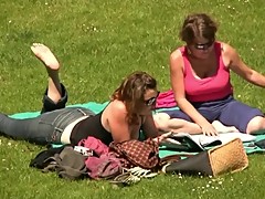 Candid Feet in Park #2