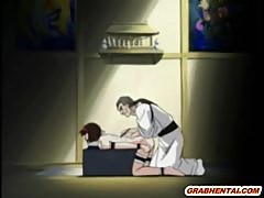 Hentai nurse gets her ass torn apart by huge cock monster