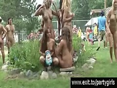 Many Teens together showing pussy and ass in public