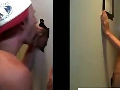 Cumshot from straight twink at gloryhole