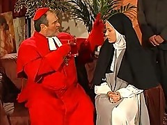 Wet snatch nun anal fucked by the priest