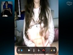 Cute girl masturbating on Skype (Pra você Matheus e agora Augusto)